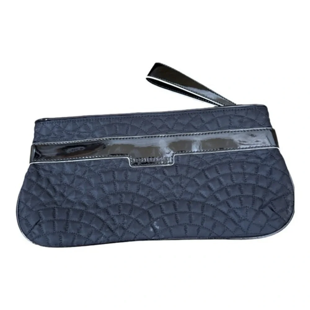 Vera Bradley Chic Black Quilted Clutch Wristlet